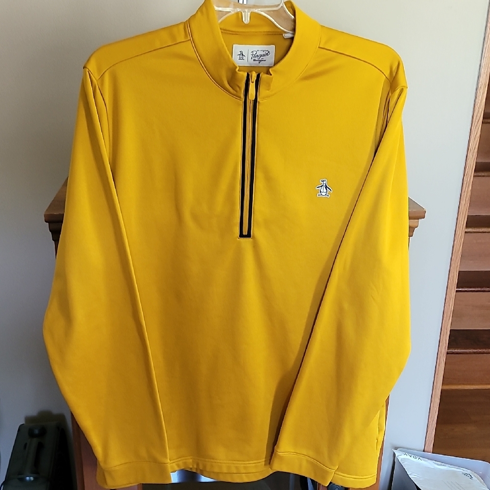 Original Penguin Mustard Yellow Half-Zip Pullover Mns XXL